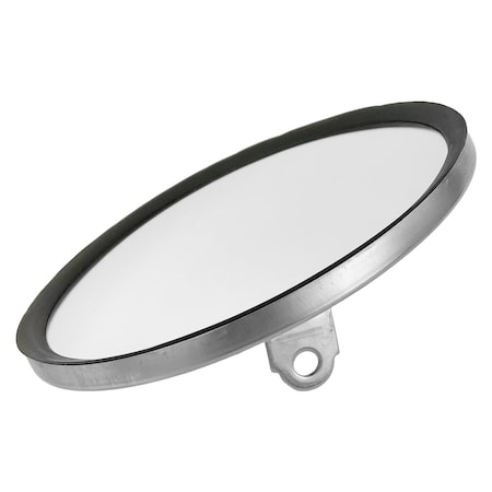 Truck-Lite Offset Stud, 7.5 In., Silver Stainless Steel Convex Mirror, Round, Universal Mount 97817